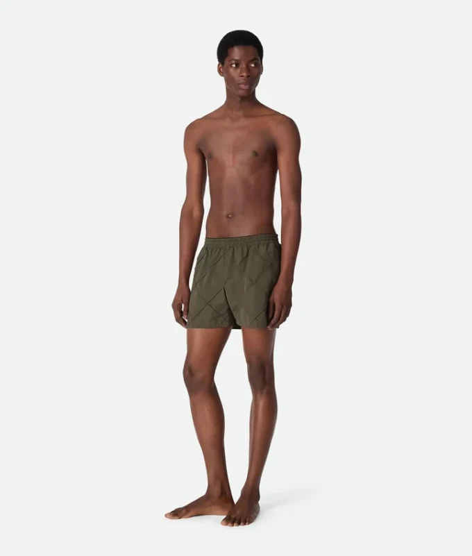Badehose aus Nylon mit Intrecciato-Muster Badehose aus Nylon mit Intrecciato-Muster