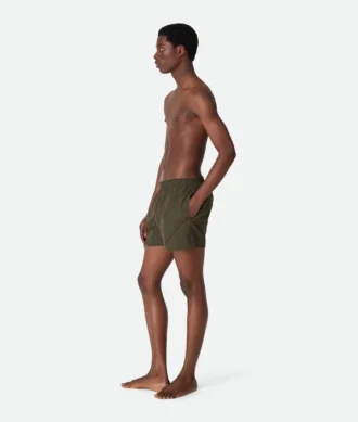 Badehose aus Nylon mit Intrecciato-Muster