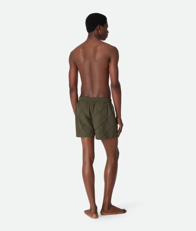 Badehose aus Nylon mit Intrecciato-Muster Badehose aus Nylon mit Intrecciato-Muster