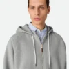 Baumwoll-Fleece-Hoodie mit Reißverschluss Baumwoll-Fleece-Hoodie mit Reißverschluss