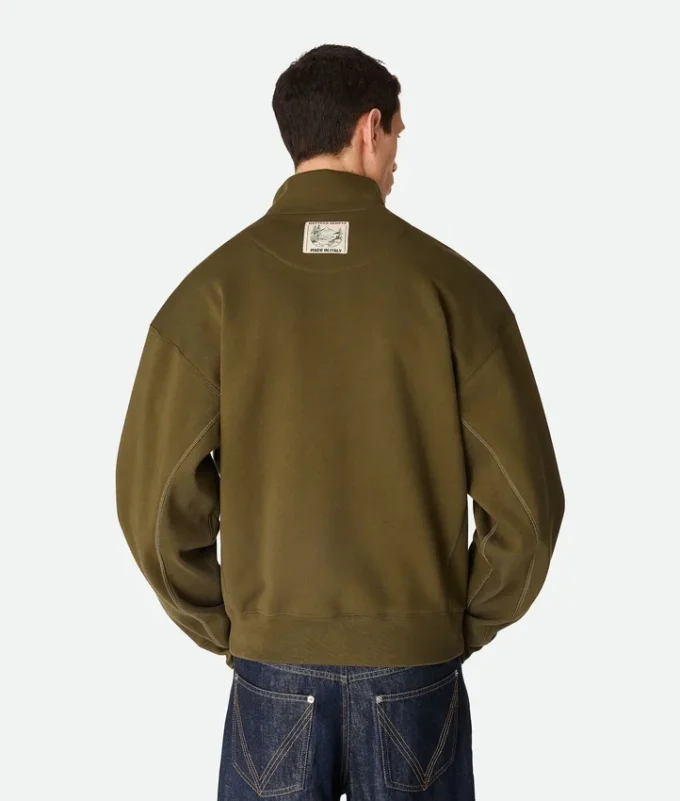 Baumwollfleece-Sweatshirt mit Reißverschluss Baumwollfleece-Sweatshirt mit Reißverschluss