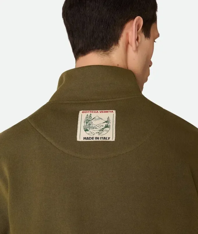 Baumwollfleece-Sweatshirt mit Reißverschluss Baumwollfleece-Sweatshirt mit Reißverschluss