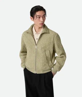 Blouson aus Intrecciato-Wildleder