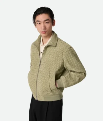 Blouson aus Intrecciato-Wildleder