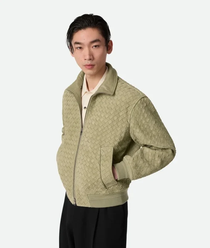 Blouson aus Intrecciato-Wildleder Blouson aus Intrecciato-Wildleder