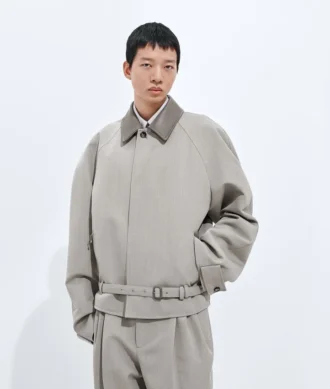 Blouson aus melierter Wolle