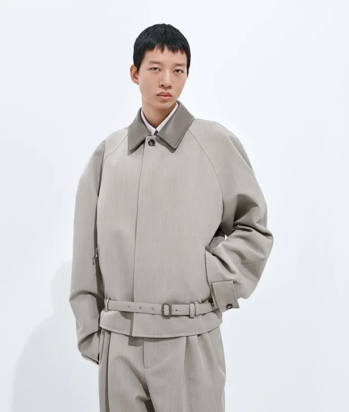 Blouson aus melierter Wolle