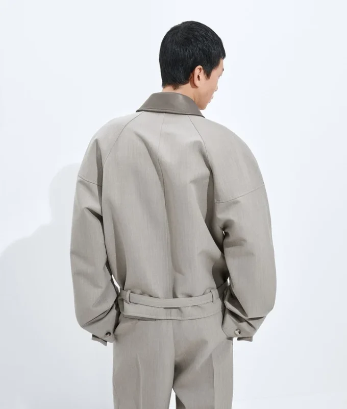 Blouson aus melierter Wolle