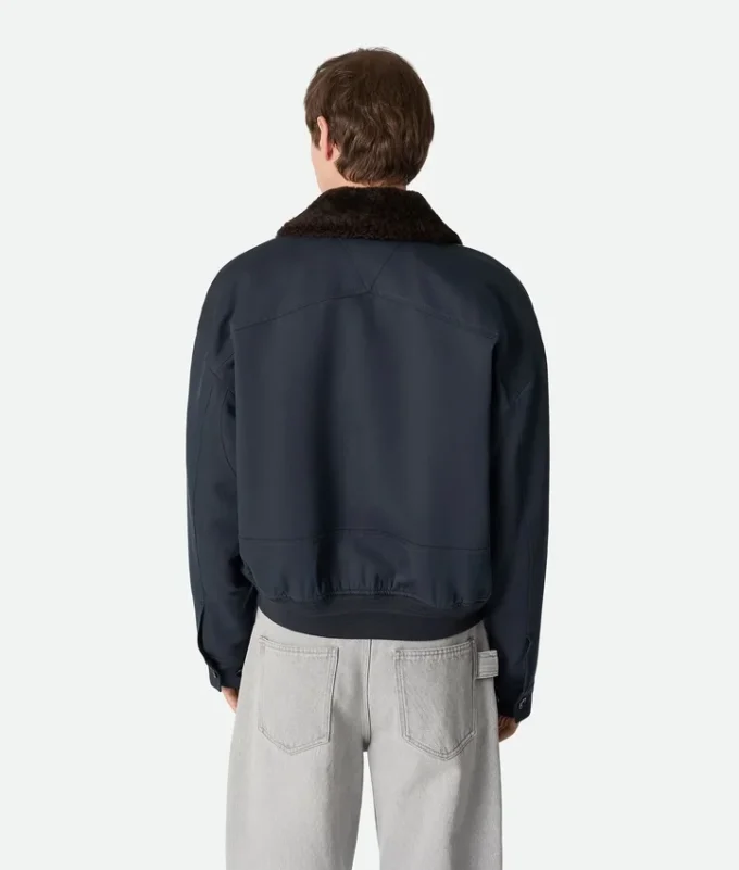 Bomberjacke aus Seiden- und Baumwolltwill Bomberjacke aus Seiden- und Baumwolltwill
