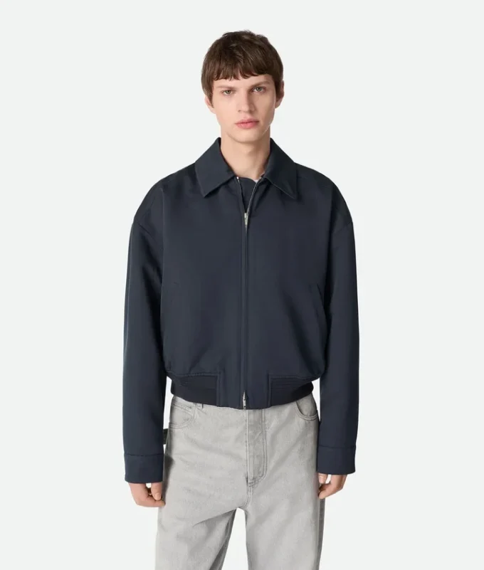Bomberjacke aus Seiden- und Baumwolltwill Bomberjacke aus Seiden- und Baumwolltwill