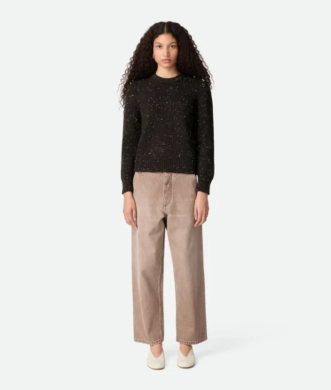 Braune Cargo-Jeans
