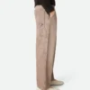 Braune Cargo-Jeans
