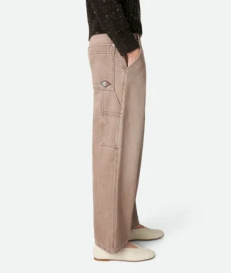 Braune Cargo-Jeans