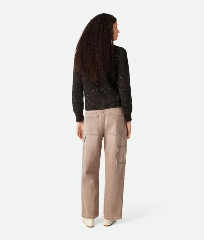 Braune Cargo-Jeans