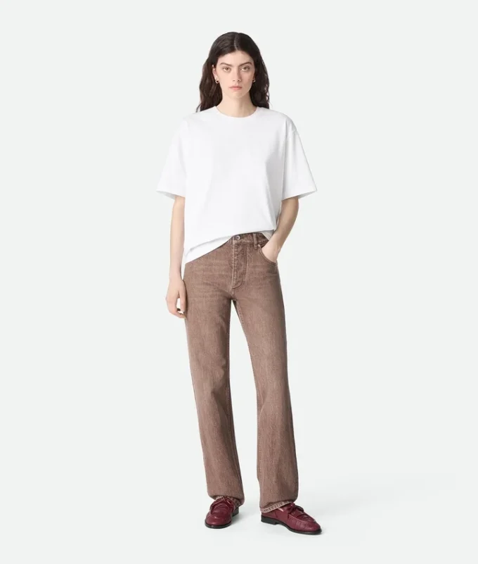 Braune Straight-Jeans Braune Straight-Jeans