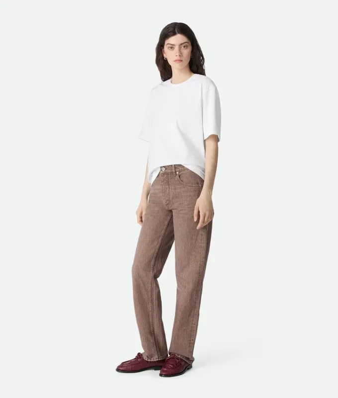 Braune Straight-Jeans Braune Straight-Jeans