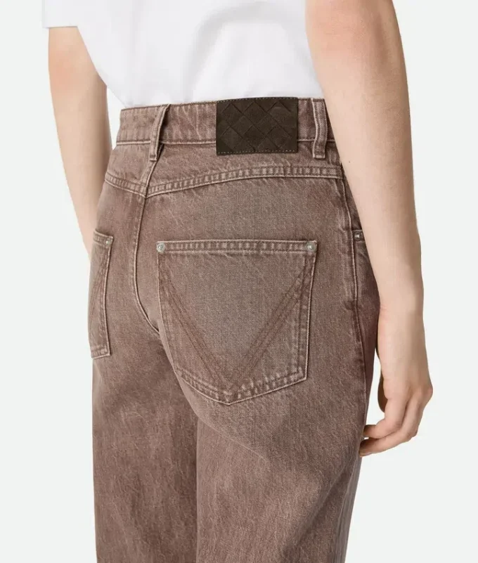 Braune Straight-Jeans Braune Straight-Jeans