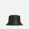 Bucket-Hut aus Intrecciato-Leder