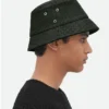 Bucket-Hut aus Intrecciato-Leder