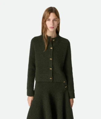 Cardigan aus Bouclé-Wolle