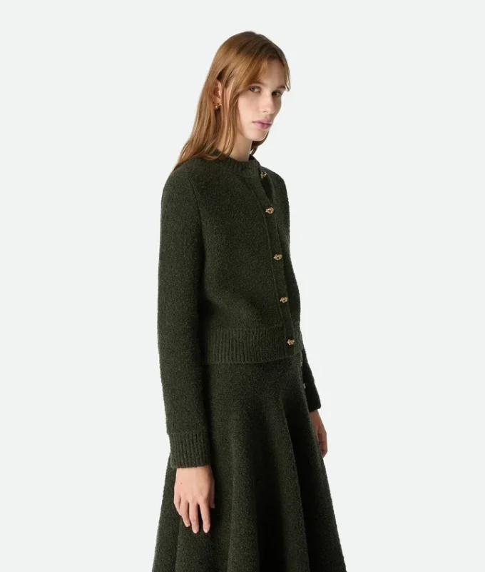 Cardigan aus Bouclé-Wolle