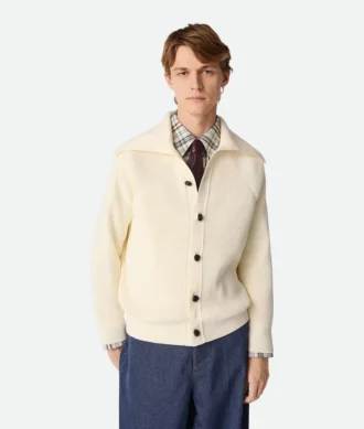 Cardigan aus englischer Baumwollrippe