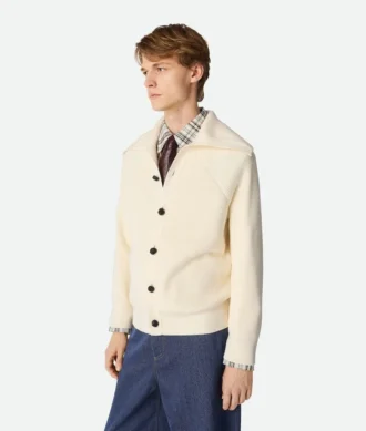 Cardigan aus englischer Baumwollrippe