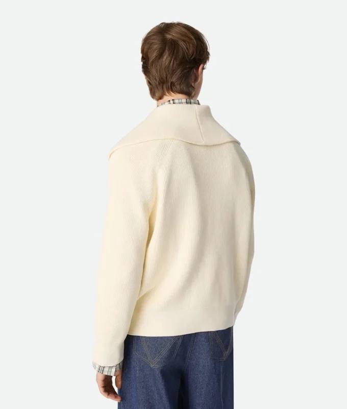 Cardigan aus englischer Baumwollrippe Cardigan aus englischer Baumwollrippe