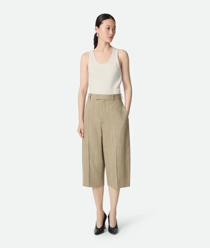 Culotte aus Viskose und Seide Culotte aus Viskose und Seide