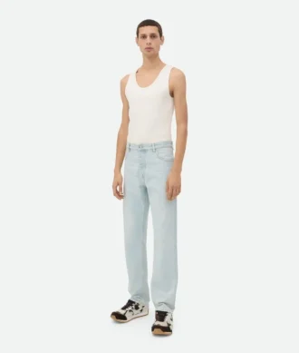 Extra gebleichte Straight-Jeans