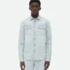 Extra gebleichtes Denim-Overshirt Extra gebleichtes Denim-Overshirt