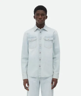 Extra gebleichtes Denim-Overshirt