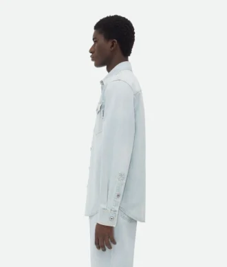 Extra gebleichtes Denim-Overshirt