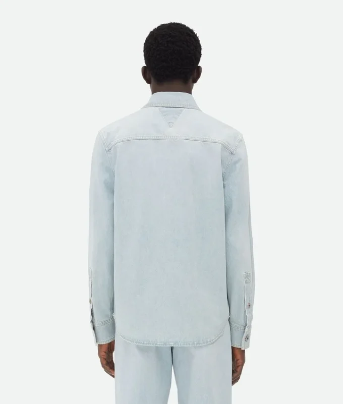Extra gebleichtes Denim-Overshirt Extra gebleichtes Denim-Overshirt