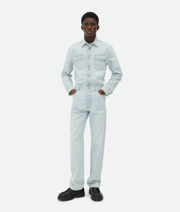 Extra gebleichtes Denim-Overshirt Extra gebleichtes Denim-Overshirt
