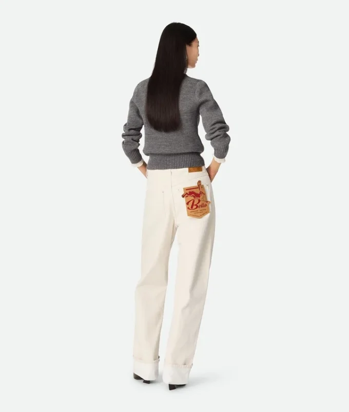 Farbige Jeans mit Umschlag Farbige Jeans mit Umschlag