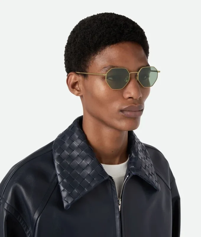 Geometrische Intrecciato-Sonnenbrille Geometrische Intrecciato-Sonnenbrille