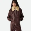 Gepolsterte Lederblouson Gepolsterte Lederblouson