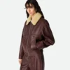 Gepolsterte Lederblouson Gepolsterte Lederblouson