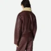 Gepolsterte Lederblouson Gepolsterte Lederblouson
