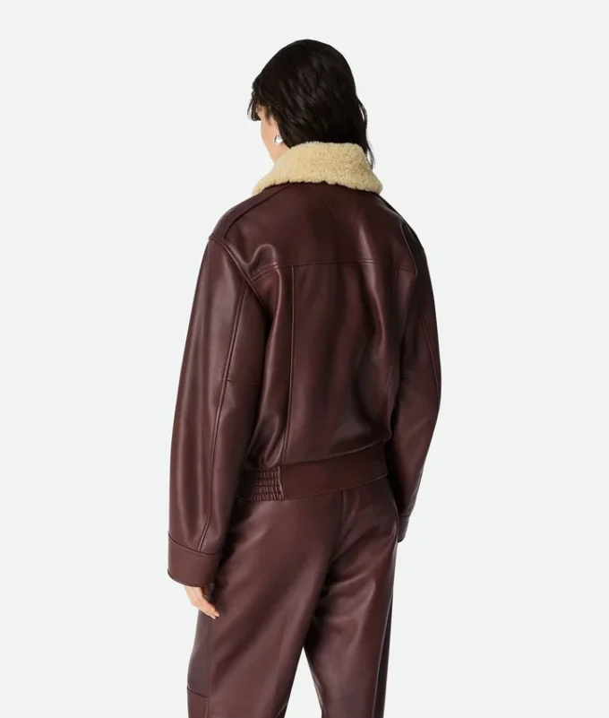 Gepolsterte Lederblouson Gepolsterte Lederblouson
