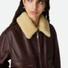 Gepolsterte Lederblouson Gepolsterte Lederblouson