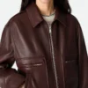 Gepolsterte Lederblouson Gepolsterte Lederblouson