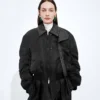 Gepolsterte Nylon-Bomberjacke
