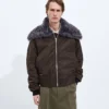 Gepolsterte Nylon-Bomberjacke Gepolsterte Nylon-Bomberjacke