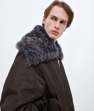 Gepolsterte Nylon-Bomberjacke