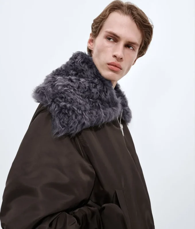 Gepolsterte Nylon-Bomberjacke Gepolsterte Nylon-Bomberjacke