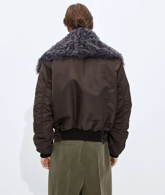 Gepolsterte Nylon-Bomberjacke Gepolsterte Nylon-Bomberjacke
