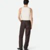 Gerade Hose aus Intrecciato-Leder und Wildleder Gerade Hose aus Intrecciato-Leder und Wildleder
