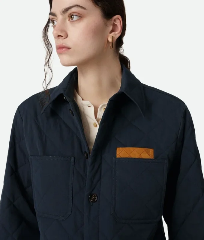 Gestepptes Baumwoll-Overshirt Gestepptes Baumwoll-Overshirt